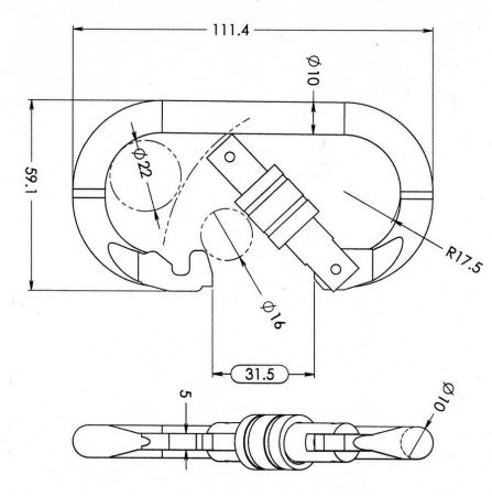  Карабин Вертикаль овал сталь ver 0208 в Луганске  