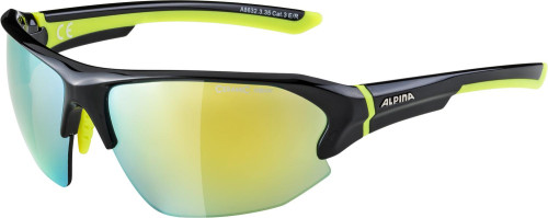 Купить очки alpina lyron hr black-neon yellow gloss/yellow mirror cat.3 в Луганске