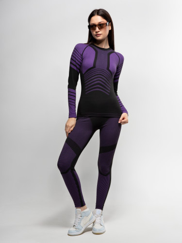 Комплект термобелья X-Line Sport женский черный с фиолетовым NEW в Луганске