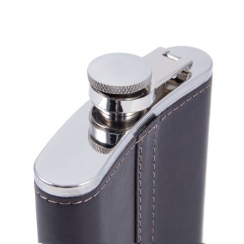 Фляга Следопыт-Browny в кож.оплете 180 мл,коричневый