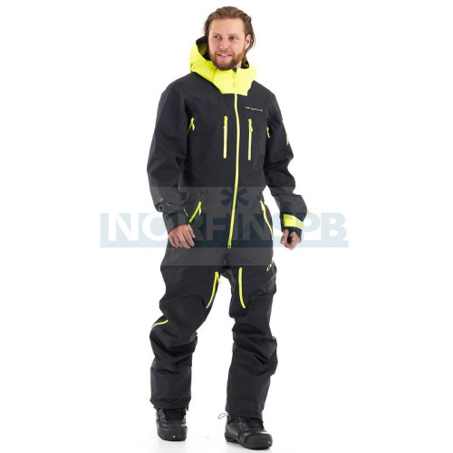 Комбинезон сноубордический Dragonfly SuperLight 3L MAN Black-Yellow Fluo в Луганске