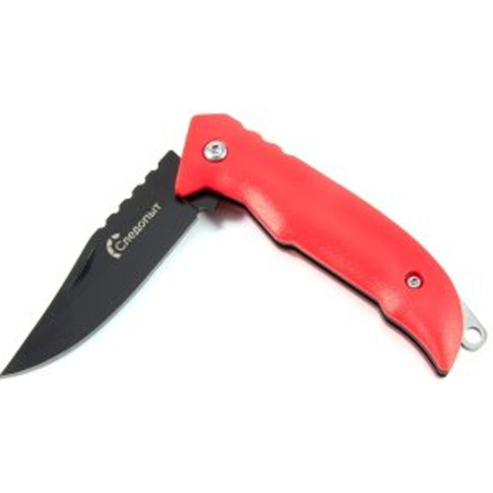 Нож Следопыт дл.клинка 64 мм ручка оранжевая