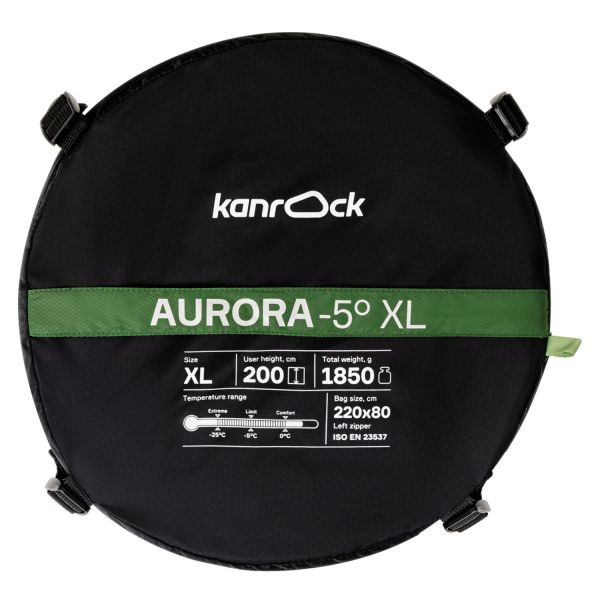 Спальник Kanrock Aurora -5 хL Green левый