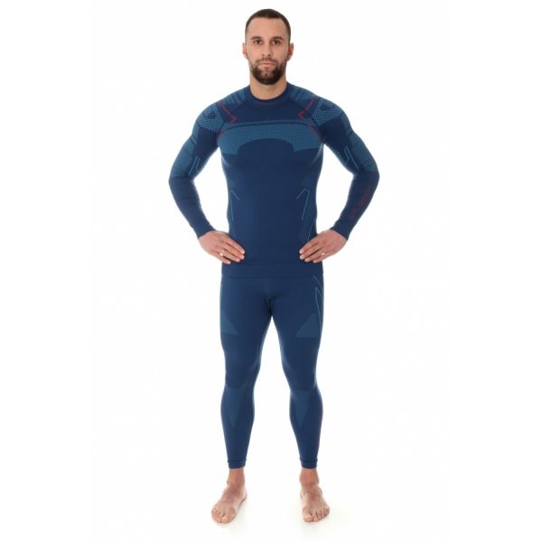 Футболка Brubeck Thermo Nilit Heat черный/голубой мужская в Луганске