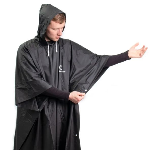 Плащ-дождевик Следопыт плотный PVC 129х137см черный
