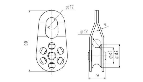  Блок-ролик Вертикаль сталь с подшипником в Луганске  
