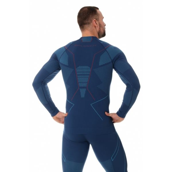 Футболка Brubeck Thermo Nilit Heat черный/голубой мужская в Луганске