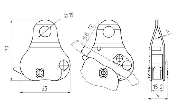  Зажим "Капля" сталь Вертикаль в Луганске  