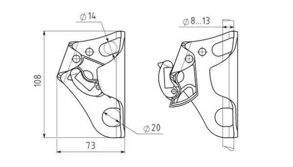  Зажим Вертикаль Кроль черный в Луганске  