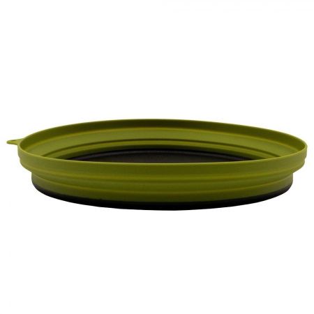Тарелка Tramp силиконовая с пласт.дном 25,5*25,5*3,5 олива